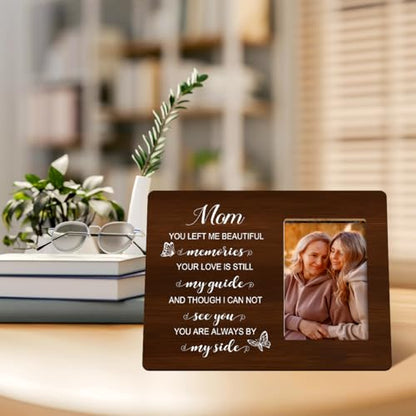 Mother Memory Picture Frame-Memory Gifts for Loss of Mother-Memorial Gift for Loss of Mom-Sympathy Gifts Condolences Gift-You Left me Beautiful Memorial Photo Frame for Loss of Mom - style: Mom-4