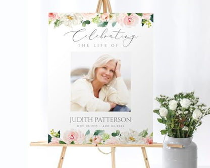 Funeral Welcome Sign, In Loving Memory, Editable Celebration Of Life Welcome Sign Template Blush Floral Memorial Sign Celebrating The Life Of Funeral Sign Printable Funeral Sign#11 - color: Version 11
