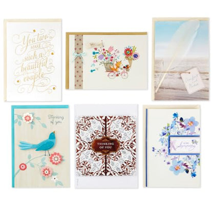 Hallmark All Occasion Cards, Assorted 24-Pack with Organizer Box (Floral)