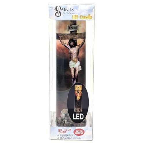 Crucifixion - Lamb of God, LED Flameless Devotional Prayer Candle