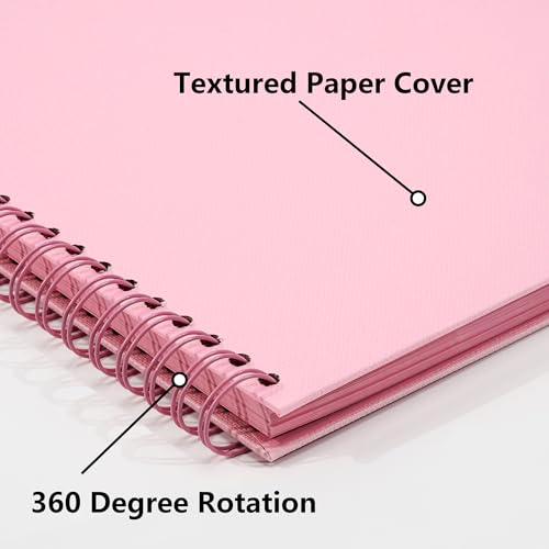 Vienrose Scrapbook Album,80 Pages,10x10 Inch,Candy Pink | Blank Thick Kraft Paper,DIY Scrapbooking Supplies – Wedding,Travel,Family,Baby,Holiday Gifts - color: Pink, size: 10×10 Inch 80 Pages