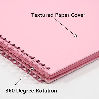 Vienrose Scrapbook Album,80 Pages,10x10 Inch,Candy Pink | Blank Thick Kraft Paper,DIY Scrapbooking Supplies – Wedding,Travel,Family,Baby,Holiday Gifts - color: Pink, size: 10×10 Inch 80 Pages