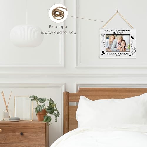 Meme Grandma Memorial Gifts Picture Frames 5x7, Sympathy Bereavement Gifts for Loss of Grandmother, My Meme Is Always in My Heart Grandmother Memory Picture Photo Frame - color: Jn 4