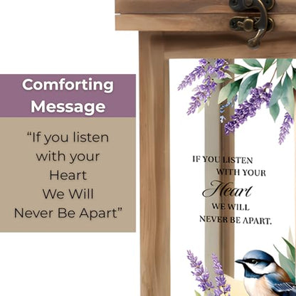 The Bridge Collection - Never Be Apart Flameless LED Candle Lantern with Timer - Commemorative Indoor Home Decor Accent - Sympathy Gift for Lost Loved One