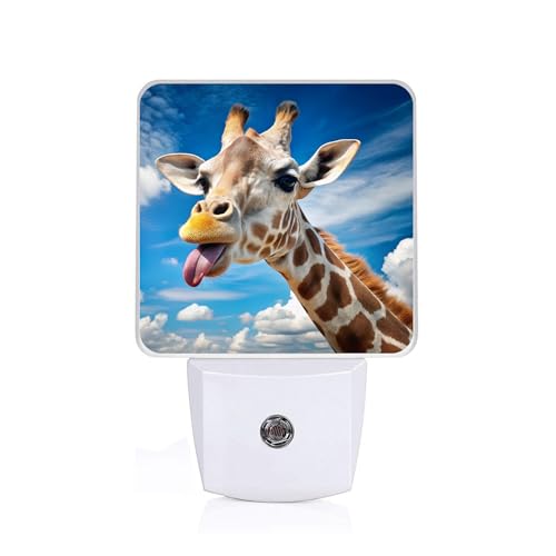 Cute Giraffe Night Light,Night Lights Plug into Wall,Led Lamp for Stairway/Hallway/Bedroom 0.5W Nightlight Sleep Friendly - color: Cute Giraffe
