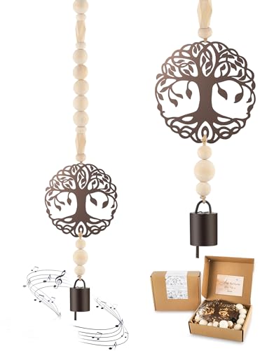 Tree of Life Wind Chimes for Loss of Loved One, Memorial Windchime Gift | Wooden Bell Ornament, Sympathy Bereavement Gift for Lost Father Mother Women Friends, Boho Home Decor for Window Porch