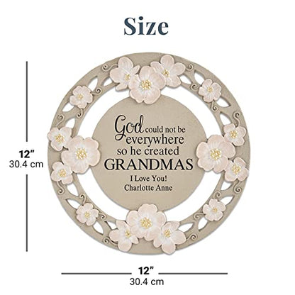 Let's Make Memories Personalized God Couldn't Be Everywhere Flower Garden Stone - for Mom - for Her - style: God Couldn't Be Everywhere