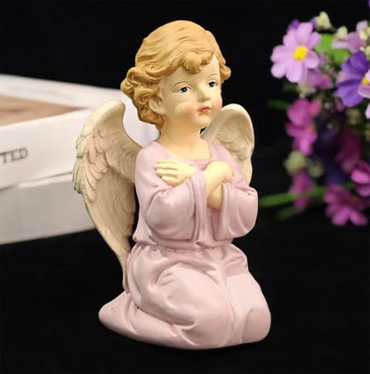 5.32 Inch Praying Angel Figurine, Resin Guardian Statue | Painted Keepsake For Mom, Daughter, Sister, Friend, Prayer Corners, Shelves, Desks, Nightstands And Sympathy Gifts - size: 5.32"H