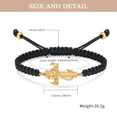 XSMZB Fish Hook Cross Urn Bracelet for Ashes of Loved One Deer Antler Keepsake Ash Bracelets Adjustable Cremation Jewelry Memorial Bangle - color: Gold