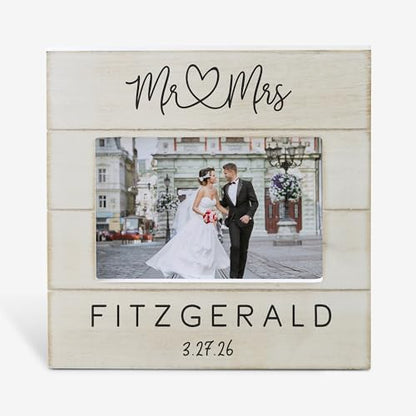 Personalization Universe Infinite Love 4x6 Vertical Shiplap Wedding Picture Frame - size: 4" x 6" Vertical