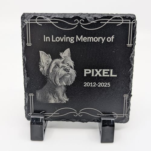 lemuria Dog Cat Memorial Stone Stand for Dog Memorial Slate Plaque (Small Plastic Stand)