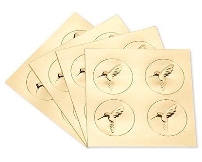 Papyrus Thank You Cards with Envelopes, Gold Border (16-Count) - color: gold, cream