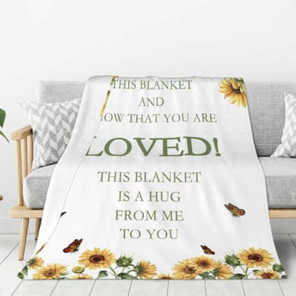 Birthday Inspirational Gifts for Women, Get Well Throw Blanket Hug Blanket - color: Inspirational