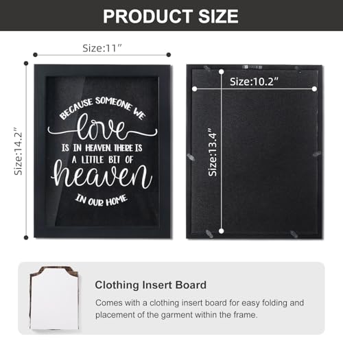 Condolences Clothing Display Case Frame, Memorial Gifts for Loss of Dad | Bereavement Grief Remembrance Sympathy Gifts for loss of Father Loved One Mother Son, Celebration of Life, Black - color: Black