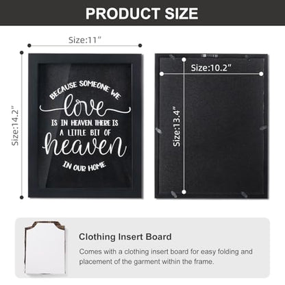 Condolences Clothing Display Case Frame, Memorial Gifts for Loss of Dad | Bereavement Grief Remembrance Sympathy Gifts for loss of Father Loved One Mother Son, Celebration of Life, Black - color: Black