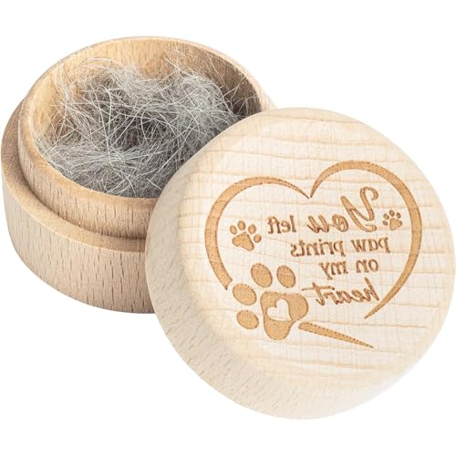 Pet Memorial Gifts for Dogs Cats, Dog Memorial Gifts for Loss of Dog | Wooden Pet Urns for Pet Fur Ashes, Personalized Pet Memorial Keepsake Box