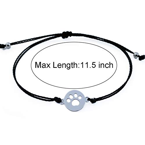 2pcs Commemorative Bracelets,Sympathetic Paw Print Friendship,Commemorative Gift for Cat and Dog Lovers