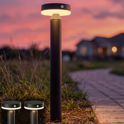 Solar Landscape Lights, Motion Sensor, 2 Modes, 55h Runtime, 2pk - size: In-Ground/Deck - 2 Pack