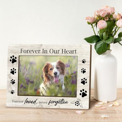 Pet Memorial Frame Wooden Picture Frames Sympathy Pet Loss Gift Picture Frames for Desk Loss of a Dog Sympathy Gift Dog Passing Away Gifts Loss of Pet Dog Memory Gifts Picture Frame 4x6 - Jk0247 - color: XK06
