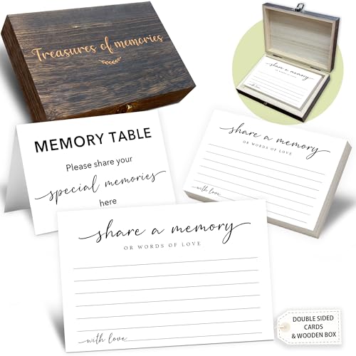 Share A Memory Cards For Celebration of Life Decorations, 50 Psc Share A Memory Box For Funeral Memorial for Funeral Wedding Birthday Graduation Bridal Shower Guest Book Ideas(Minimalism) -A08 - color: Minimalism 03