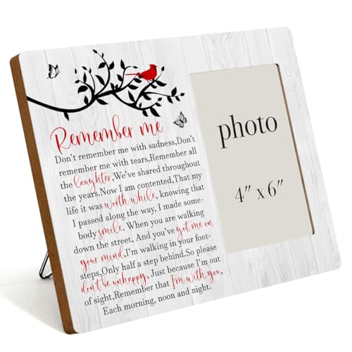 YYDS Memorial Gifts Bereavement Gift In Memory of Loved One Gifts Remembrance Gift for Loss Celebration Of Life Decorations Memorial Photo Frame for Home Office Bedroom Living Room Desk Wall Decor - color: Remember Me Don’t Remember Me With Sadness,Don’t