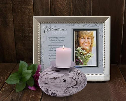 Candle Cremation Urn for Human Ashes - Large Marble Candle Urn - Decorative Urn for Ashes Display at Home - Beautiful Modern Adult URN for Funeral, Burial, Female or Pets