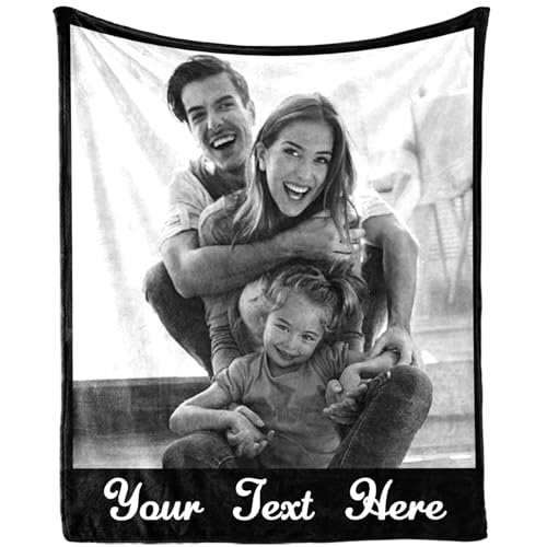 XINLING Custom Memorial Blanket with Pictures for Loss of Loved One Personalized Photo Blanket Customized Sympathy Gifts in Memory of Mom Dad Grandma Grandpa(1 Photo) - color: 1 Photo