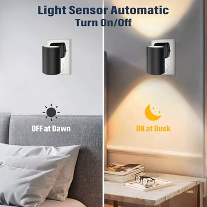Night Lights Plug into Wall: ETL Certified Cool White 5700K Dusk to Dawn Sensor Dimmable LED Plug in Night Light for Hallway Bedroom Stairway Wall Socket - Modern Night Light(2 Pack) - color: 5700K