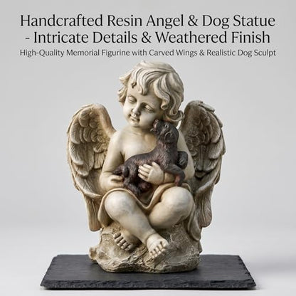 Topadorn Angel Wings Dog Memorial Statue