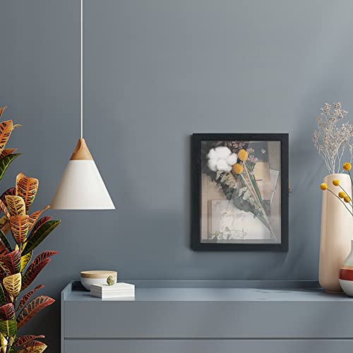 Small Shadow Box Frame 8x10 Display Case, Black Wedding Bouquet Memory Box - color: Rustic Black, size: 8"x10" (20x25 cm)