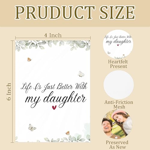 Mom Daughter Photo Album Holds 36 4x6 Photos, Mom Gifts for Mother's Day Birthday, Life Is Better with My Daughter Small Photo Album Memory Keepsake Gift for Family Anniversary Vacation - color: Mom From