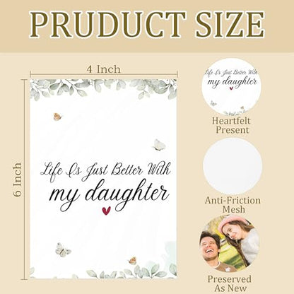 Mom Daughter Photo Album Holds 36 4x6 Photos, Mom Gifts for Mother's Day Birthday, Life Is Better with My Daughter Small Photo Album Memory Keepsake Gift for Family Anniversary Vacation - color: Mom From