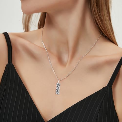 Flower Cute Animal Sterling Silver Pendant Urn Ashes Necklace for Women BF0709 - color: C *Celtic Trinity