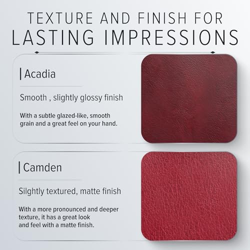 Gallery Leather Funeral Guest Book for Memorial Service and Celebration of Life with 192 Lined Pages - Hardcover, Bound Leather, Perfect for Cherished Memories - 7 x 9 - Acadia Navy | 192 Lined Pages - Hardcover, Bound Leather Guest Sign in Book - 7 x 9 -