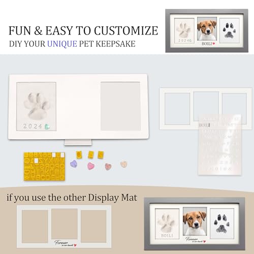 MYPAWLETS Paw Print Frame Kit,Dog/Cat Paw Print Keepsake,Grey - color: Grey
