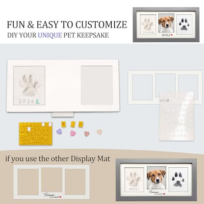 MYPAWLETS Paw Print Frame Kit,Dog/Cat Paw Print Keepsake,Grey - color: Grey