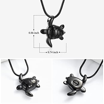 Imrsanl Sea Turtle Cremation Jewelry for Ashes Urn Necklace of Loved One - color: Custom
