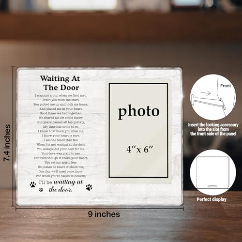 Pet Memorial Picture Frame, Dog Bereavement Gifts | Cat Loss Sympathy Gift, Pet Sympathy Gifts for Dogs Cats, Remembrance Gift Photo Frame for 4 x 6 Inch Photo