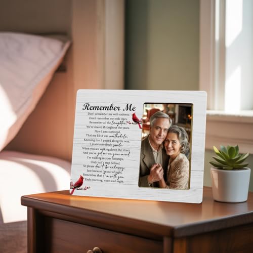 Cardinal Memorial Gifts Picture Frame for Loss of Loved one, Remember Me Sympathy Gifts Picture Frame, I Nver Left You - color: As
