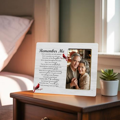 Cardinal Memorial Gifts Picture Frame for Loss of Loved one, Remember Me Sympathy Gifts Picture Frame, I Nver Left You - color: As