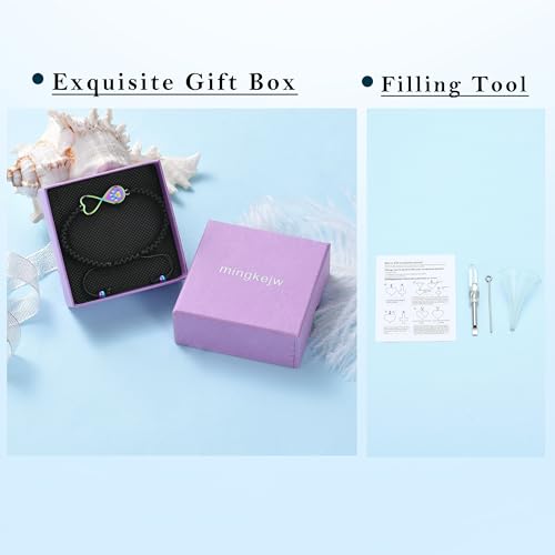 Infinity Heart Urn Bracelet for Ashes Paw Print Cremation Jewelry Stainless Steel Adjustable Braided Rope Bangle Bracelets Keepsake Memorial Jewelry for Loved Ones with Fill Tool - color: Rainbow