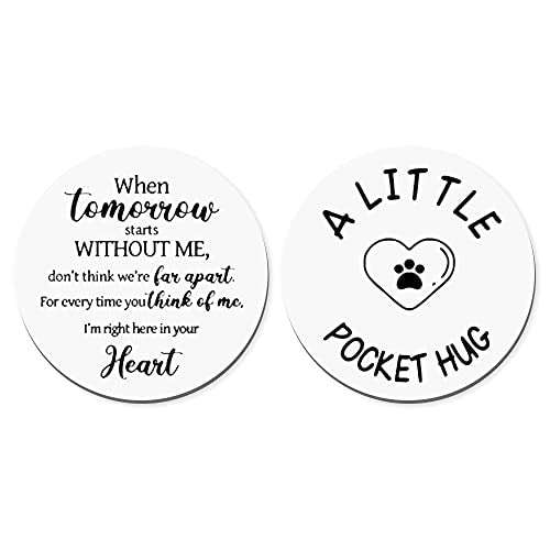 Xiyantiji Memorial Gifts for Loss of Dog Cat Leather Pocket Hug Keychain Remembrance Bereavement Gifts for Pet Owner Friends - color: Silver