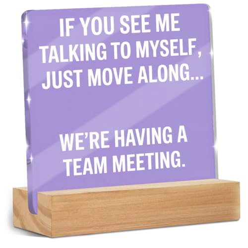 Purple Gifts for Women Acrylic Sign, Purple Desk Accessories Decoration - color: Humorous Gifts