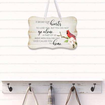 LifeSong Milestones Memorial Wall Hanging Signs Bereavement Keepsake Condolence Funeral Gift For Loss of Loved One 8x12 (It Broke Our Hearts To Lose (White)) - color: It Broke Our Hearts To Lose (White)