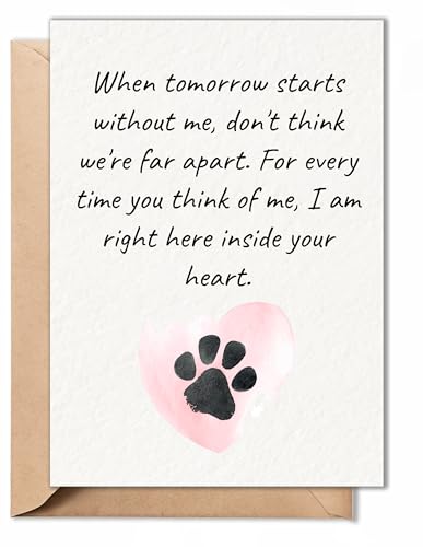 Pet Sympathy Card, 5x7 Pet Loss Greeting Card with Envelope | Thoughtful pet sympathy card offering comfort after the loss of a beloved dog, cat, or cherished companion.