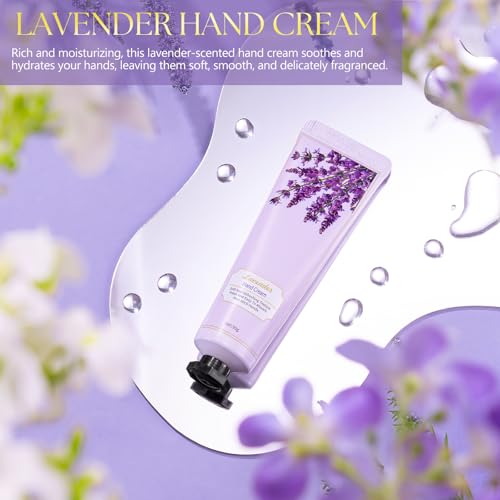 Mothers Day Gifts for Mom, 9pcs Happy Birthday Gifts for Women, Unique Birthday Relaxation Spa Gift Christmas Ideas Relaxing Lavender Set Self Care Gift Basket for Her Mom Sister Friend Teacher - color: Purple
