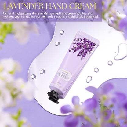 Mothers Day Gifts for Mom, 9pcs Happy Birthday Gifts for Women, Unique Birthday Relaxation Spa Gift Christmas Ideas Relaxing Lavender Set Self Care Gift Basket for Her Mom Sister Friend Teacher - color: Purple