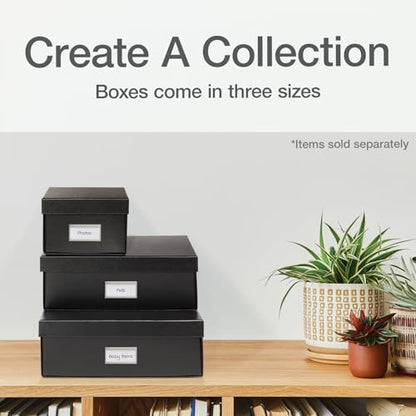 Oxford Keepsake Box, Protective Storage Box, Home and Office Organizer, Photo Storage Box, Souvenir Organizer, Medium, 12" x 12" x 4 1/4" (41788) - size: 12" x 12" x 4 1/4"