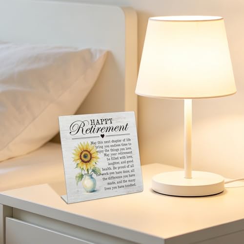 Stainless Steel Desk Plaque with Sunflower Design, Funny Gift for Work Friend, Happy Retirement Gift for Colleague Friend Family, Motivational Retirement Desk Decor HDESK21 - style: Colleague Friend