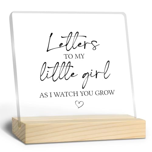 Daughter Gifts, Mother Mom to Daughter Gift Acrylic Plaque, Daughters Mother's Day Birthday Gifts, Letters to My Little Girl Acrylic Sign Desk Table Shelf Decor - color: 1-mimi